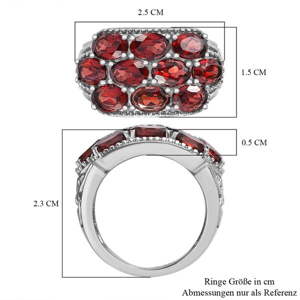 Roter Granat Ring 316L Edelstahl (Gr&ouml;&szlig;e 17.00) ca. 5.68 ct image number 7