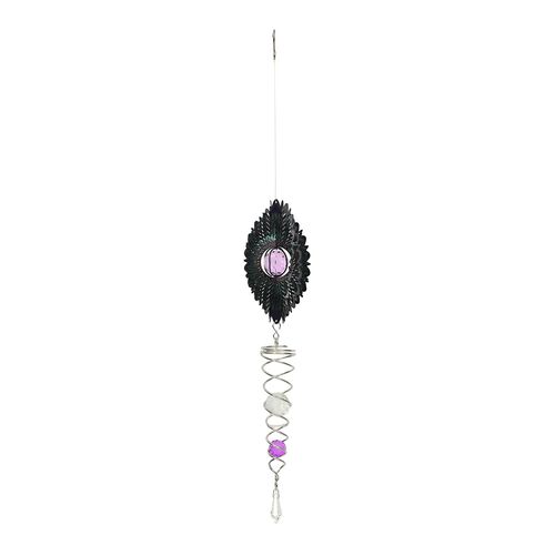Sonnenfänger und Windrad, mehrfarbiger Kristall, 33cm, Mandala image number 1