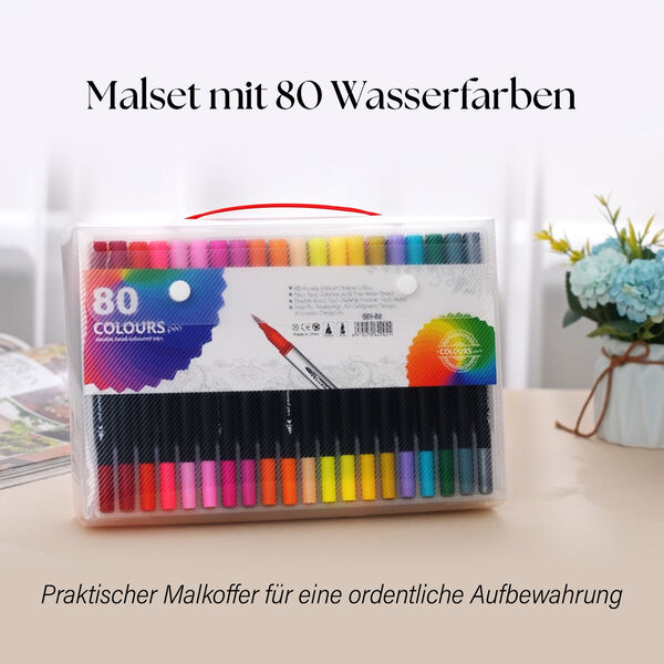 Malset mit 80 Wasserfarben image number 2