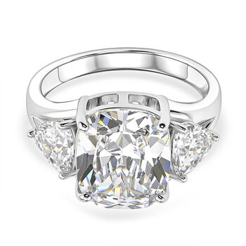 Wei&szlig;er Zirkonia Ring Nickelfreies Messing rhodiniert (Gr&ouml;&szlig;e 21.00)