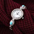 Royal Bali Kollektion- Sleeping Beauty Türkis Uhr in Silber, 19 cm, 2,20 ct. image number 1
