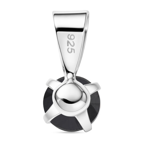 Schwarzer Spinell Anh&auml;nger 925 Silber platiniert ca. 0.63 ct image number 4