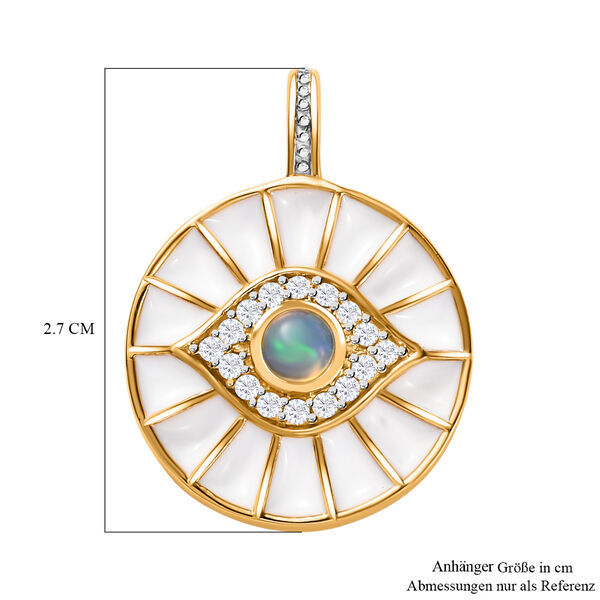 Magic &auml;thiopischer Opal und Zirkon-Anh&auml;nger image number 5