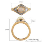 Natürlicher Äthiopischer Opal und Zirkon Ring 925 Silber vergoldet  ca. 0,94 ct image number 6