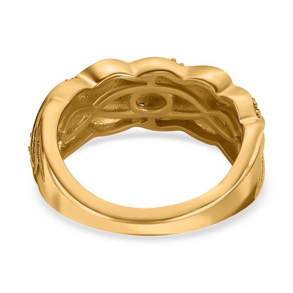Diamant-Ring, 925 Silber Gelbgold Vermeil  ca. 0,25 ct image number 6