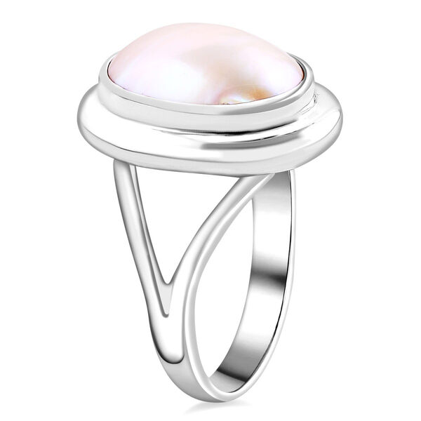 Royal Bali Kollektion- Wei&szlig;e Mabe Perle Ring image number 3