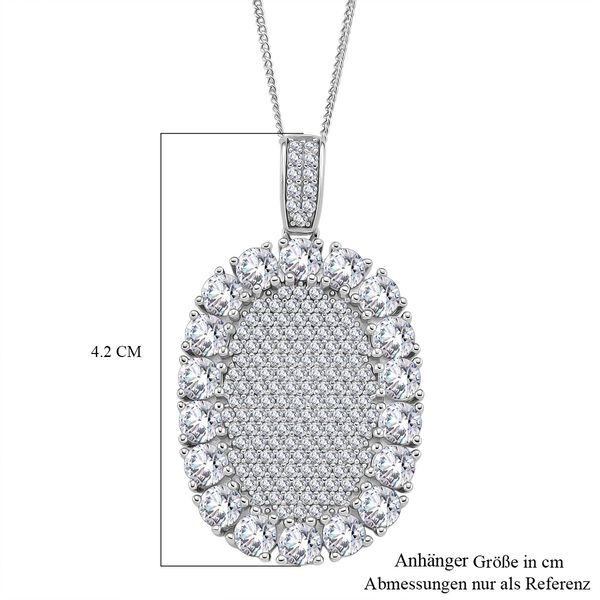 Moissanit Anh&auml;nger mit Kette ca. 45 cm, 925 Silber rhodiniert ca. 5.99 ct image number 6
