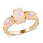 Natürlicher, äthiopischer Opal-Ring, 925 Silber vergoldet  ca. 1,40 ct image number 3