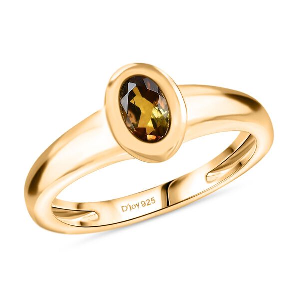 D'Joy AA Andalusit Schmuckset 925 Silber 750 Gelb Vergoldet (Größe 17) ca. 2,00 ct. image number 4