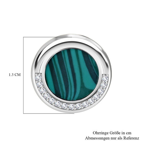 LUSTRO STELLA Malachit und Zirkonia Ohrringe - 5,27 ct. image number 4