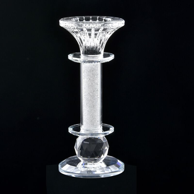 The 5th Season - hochwertiger Kristall-Kerzenständer, gefüllt mit weißen Kristallen, 7x7x18cm image number 0