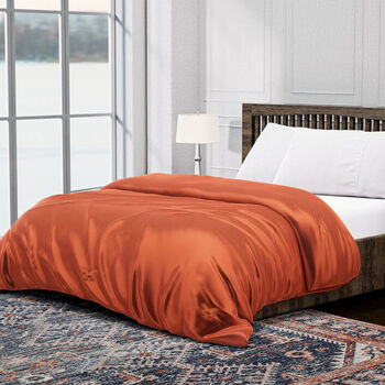 Serenity Night: Premium-Kollektion Herbst-Winter-Steppdecke aus 100 % Bambus mit hochwertiger Kunstdaunenf&uuml;llung &ndash; 135 x 200 cm, Kupferfarben