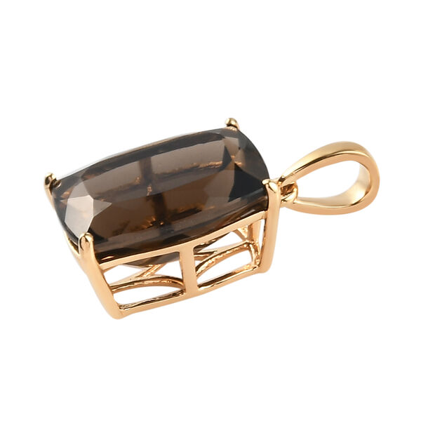 Rauchquarz Anh&auml;nger 925 Silber vergoldet ca. 6,52 ct image number 3