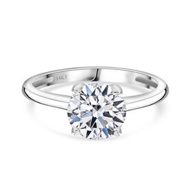 LUXURIANT DIAMOND- SGL zertifizierter VS-EF Labor Diamant Ring in 585 Weißgold - 3 ct.
