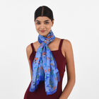 Bedruckter 100% Satin-Seidenschal, 48x160cm, lila