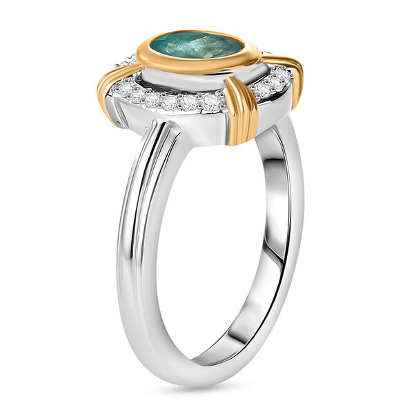 Grandidierit und Zirkon Ring 925 Silber Bicolor  ca. 0,97 ct image number 5