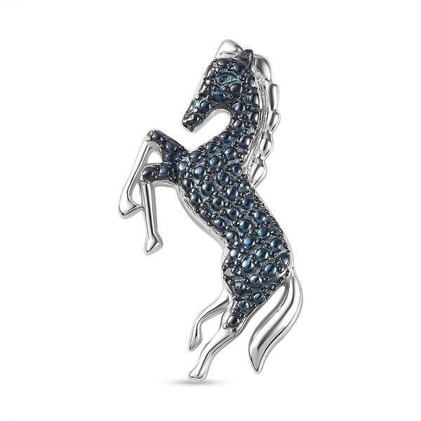 Pferd Anhänger mit blauen Diamantakzenten image number 0
