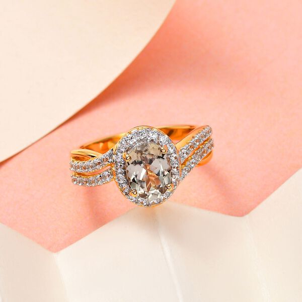 AAA Turkizit und Zirkon-Ring - 1,81 ct. image number 2