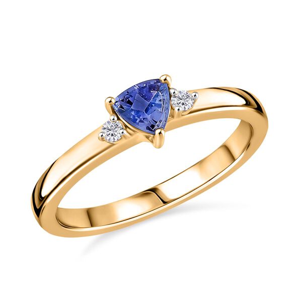 D'Joy Tansanit und Moissanit Schmuck, 925 Silber vergoldet - 1,15 ct. image number 5