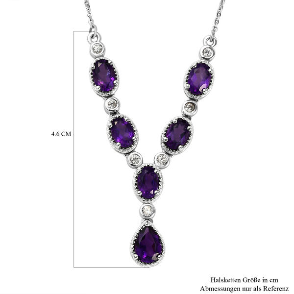 Lusaka Amethyst-Halskette, ca. 45 cm, 925 Silber platiniert ca. 3.03 ct image number 6