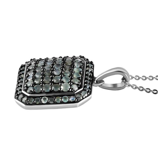 Alexandrit Anhänger mit Kette, 925 Silber platiniert, ca. 1.85 ct image number 4