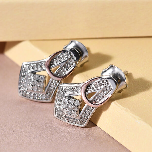 Diamant-Ohrstecker in Silber image number 2