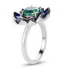 Pfau Triplett Quarz-Ring, 925 Silber platiniert  ca. 1,31 ct image number 3