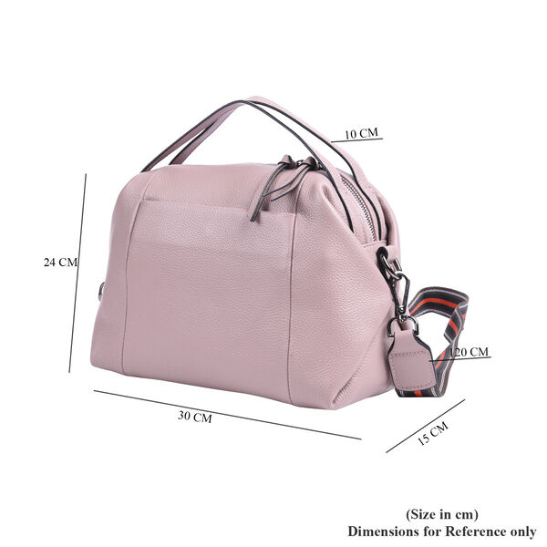 Exklusive Lederkollektion, Umh&auml;ngetasche, echtes Leder mit Futter, Rei&szlig;verschluss und mehreren Taschen, Altrosa image number 6