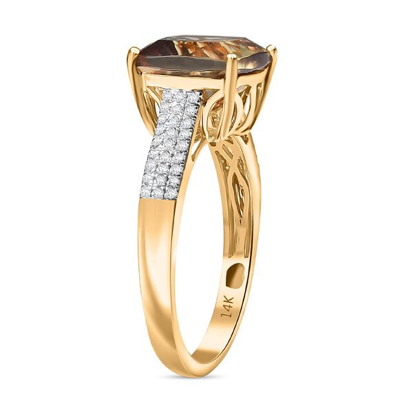 AAA Turkizit, Wei&szlig;er Diamant Ring 585 Gold (Gr&ouml;&szlig;e 19.00) ca. 5,22 ct image number 3