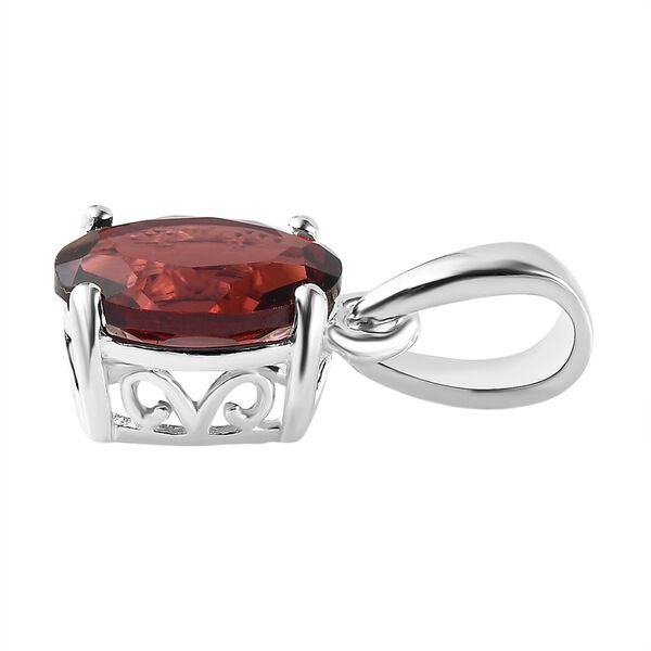 Roter Granat Solit&auml;r-Anh&auml;nger in Silber, 1,39 ct. image number 4