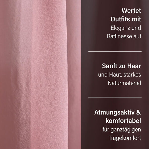 LA MAREY - Chiffonschal aus 100% Maulbeerseide in Altrosa image number 4