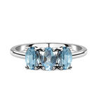 Himmelblauer Topas-Ring, 925 Silber (Größe 16.00) ca. 1,82 ct