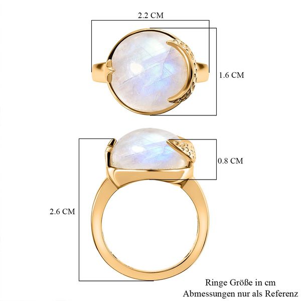 Regenbogen Mondstein Ring - 11,55 ct. image number 7
