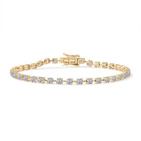 LUXURIANT IGI zertifiziertes VS-EF Labor Diamant 19cm Armband in 375 Gelbgold - 4,4 ct.