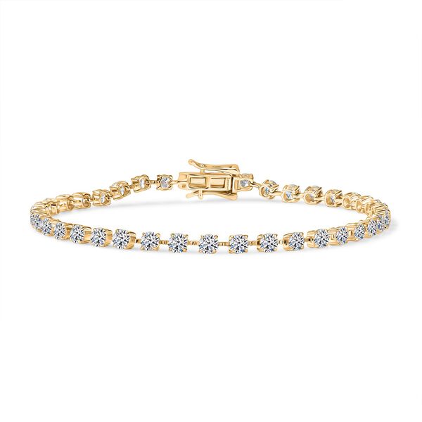 LUXURIANT IGI zertifiziertes VS-EF Labor Diamant 19cm Armband in 375 Gelbgold - 4,4 ct.