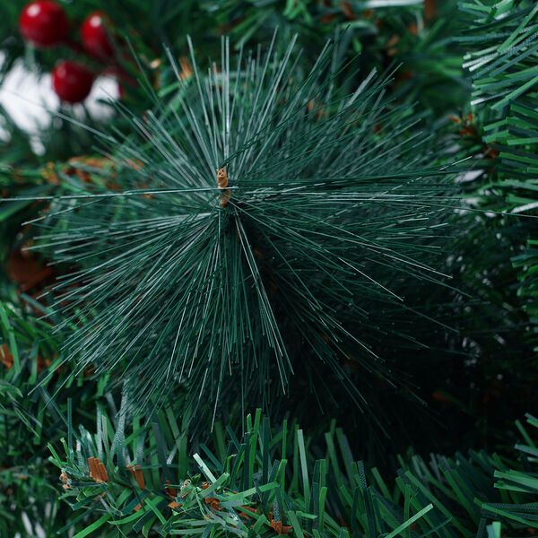 Weihnachten Girlande Rattan mit Kiefernzapfen und roten Beeren, Länge 300 cm, Grün  image number 4