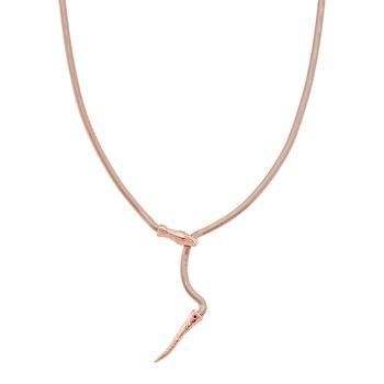 Flexible Schlangenkette, ros&eacute;vergoldet