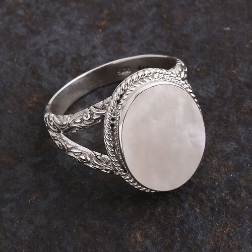 Royal Bali - D'Joy Perlmutt Ring 925 Silber (Größe 17.00) image number 1