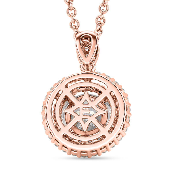 Wei&szlig;er Zirkonia Schmuckset ca. 50 cm Nickelfreies Messing Ros&eacute;vergoldet und Edelstahl Ion Ros&eacute; Beschichtung 2.24 ct image number 4