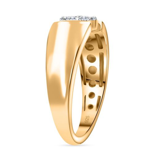 LUXURIANT DIAMOND- SI-GH Labor Diamant Ring, 925 Silber Gelbgold Vermeil - 0,25 ct. image number 3
