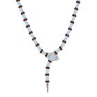 AAA Regenbogen Mondstein Halskette ca. 45 cm 925 Silber rhodiniert ca. 11,31 ct.