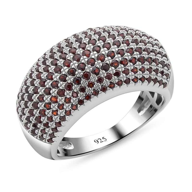 Roter Granat Ring, 925 Silber rhodiniert (Größe 16.00) ca. 0,37 ct image number 0