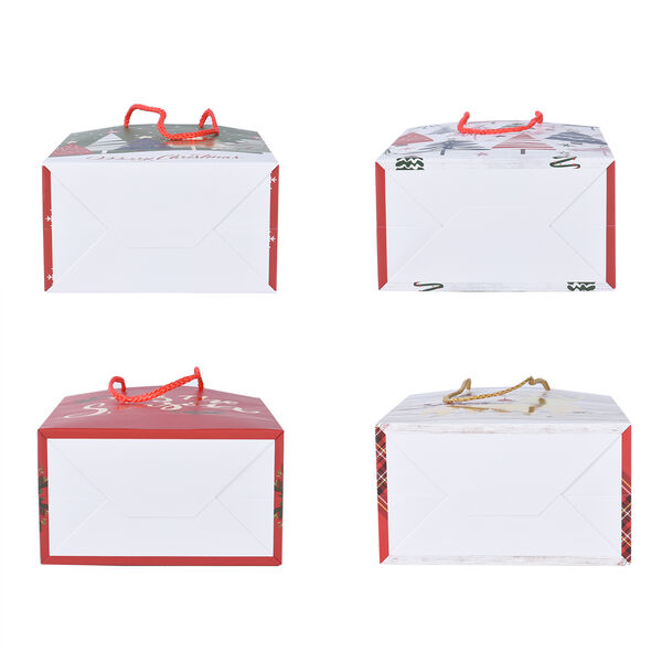 12er-Set Geschenktüten, Weihnachtsmotiv, Größe S (18x10x23 cm), M (32x12x26 cm), und L (31x12x42 cm), Mehrfarbig  image number 4