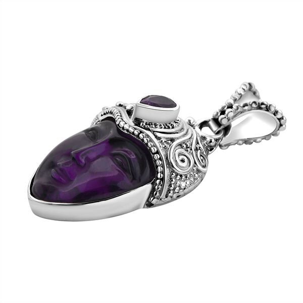 Sajen Silver- Afrikanischer Amethyst-Anhänger - 20,99 ct. image number 4