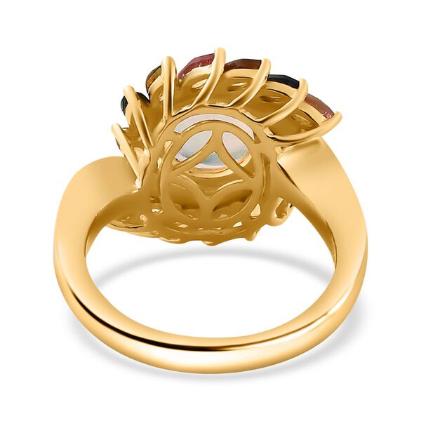 AA natürlicher, äthiopischer Welo Opal und Multi-Turmalin Ring - 2,56 ct. image number 7