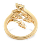 LUSTRO STELLA - feinster Zirkonia Bypass-Ring, 925 Silber vergoldet image number 5