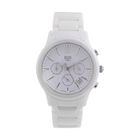 EON 1962, weiße Keramikuhr mit Edelstahlgehäuse und Multifunktionsknopf, japanisches Uhrwerk, Saphirglas, 43mm, 5 bar wasserresistent