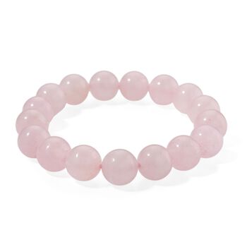 Rosenquarz Armband Flexibel, ca. 215.00 ct