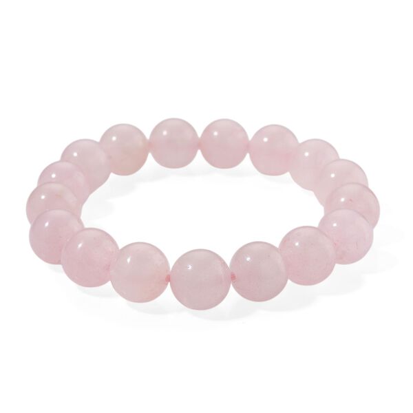 Rosenquarz Armband Flexibel, ca. 215.00 ct