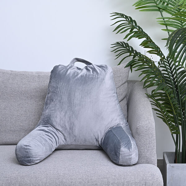 SERENITY NIGHT: Lesekissen mit Füllung aus Memory Foam, Grau  image number 0